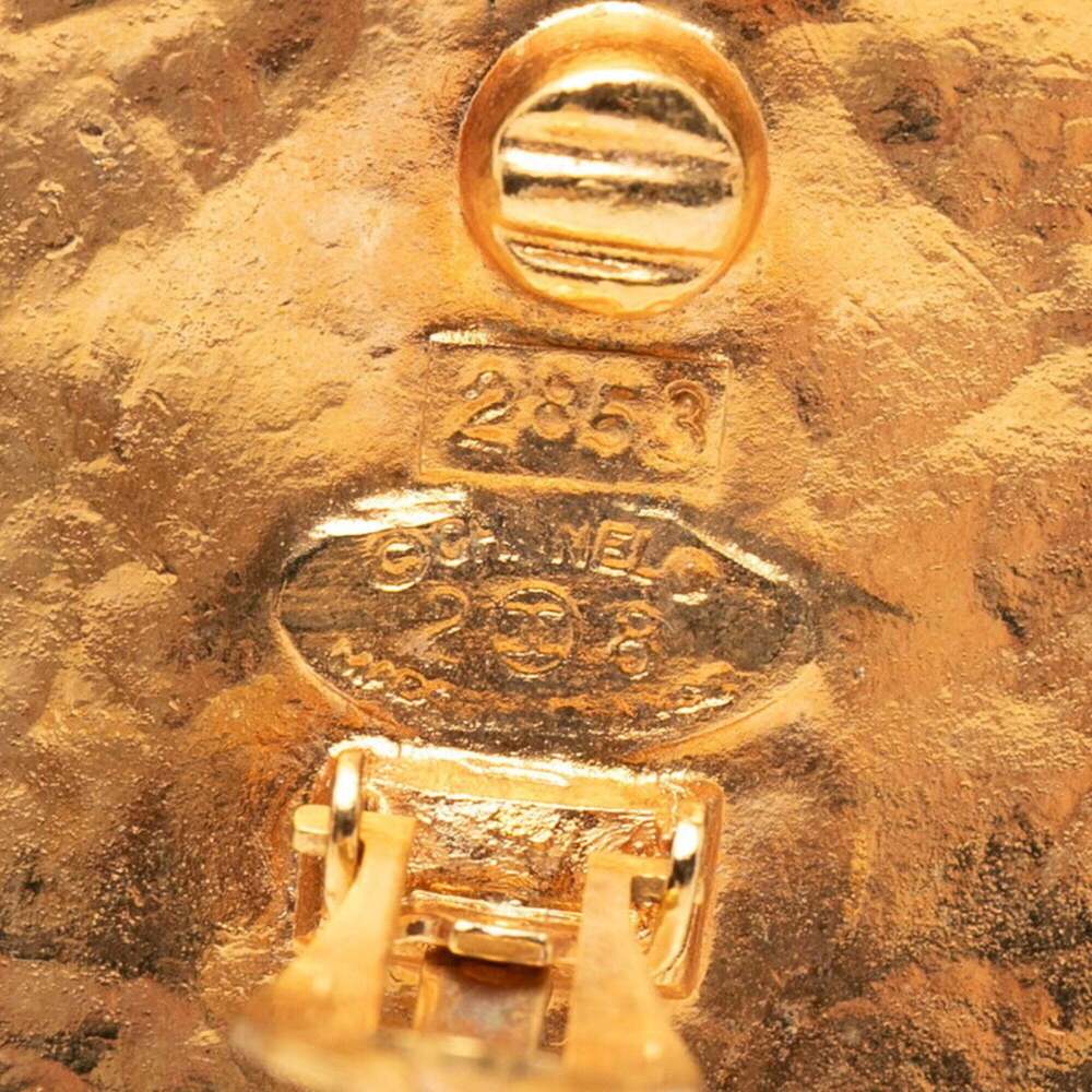 CHANEL Gold Logo Earrings - Picture 3 of 3